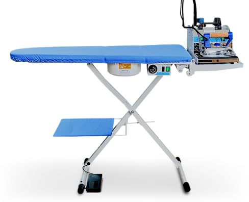 SNAIL Sistema de planchado comercial – 2 litros caldera, vacío y tabla de planchar con calefacción y plancha + zapata de hierro gratis