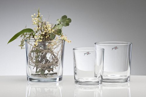 Sandra Rich 12er Set Teelichterhalter, Dekoglas CYLI, Glas, H. 11cm, Ø 9,5cm