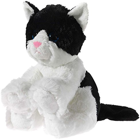 Heunec 247376 - Glitter-Kitty Katzen-Baby, schwarz/weiß