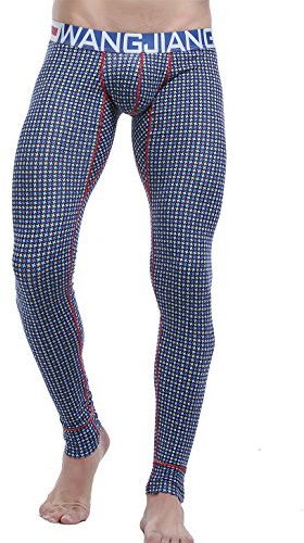 ARCITON Pantalon sous-Vêtements Bas Thermique Homme Sport Base Layer Leggings M(Taille: 73cm-81cm) Étoile Bleue