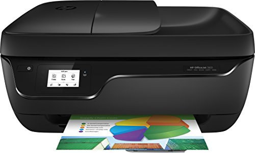 HP OfficeJet 3831, Stampante Multifunzione a Getto di Inchiostro, Stampa, Scannerizza, Fotocopia, Fax, Wi-Fi Direct, 2 Mesi di Servizio Instant Ink Inclusi, Nero