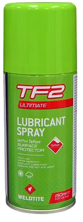 WELDTITE TF2 Multi-Use Lubricant Spray - Versatile Lubrication for Bike Bearings, Cables, Derailleurs, Pedals, Bolts, & Drivetrains, 150 ml