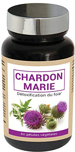 NUTRI EXPERT - Chardon Marie - Detox du Foie- Soutient le bon fonctionnement hépatique et du foie - Favorise le drainage - 100% extraits Chardon Marie naturel - Convient aux végans - 60 Gélules