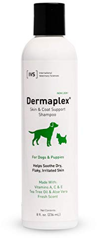 International Veterinary Sciences IVS Dermaplex Medicated Natural Shampoo with Tea Tree Oil to Soothe Dry, Irritated Skin for Dogs, Made in the USA, 8 fl. oz.