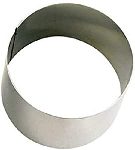 de Buyer - Runder Tortenring aus Edelstahl - Durchmesser 7 cm, Höhe 4,5 cm - 3989.07, Silber