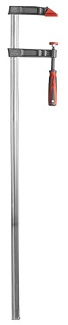 kwb Profi Schraub-Zwinge mit 2-Komponentengriff 120 x 1000, Spann-Weite 1000 mm, Spannbacken aus Temperguss-Stahl, Schraubzwenge mit Hohlprofilschiene, Spanntiefe: 120 Mm
