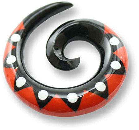 Island Piercings PAAR Dehnungsspirale Spirale Sichel Horn 4mm-12mm