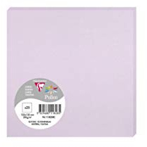 Clairefontaine 11828C - Pack de 25 tarjetas - Pollen- 13,5x13,5 cm 210g, Lila pastel