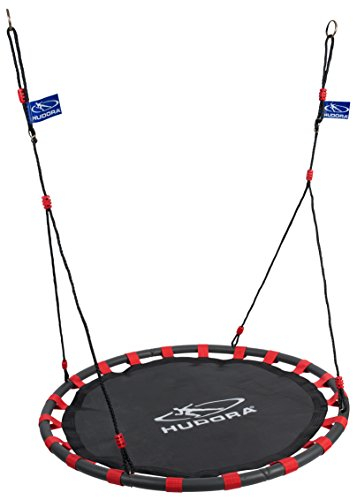 HUDORA Nestschaukel Aluminium, 120 cm, schwarz/rot - Garten-Schaukel bis 120 kg - 72161