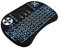 Justop Mini clavier QWERTY sans fil rétroéclairé avec pavé tactile et touches multimédia pour Android/Box TV/HTPC/PS3/Xbox 360/smartphone/ablette/Mac/Linux/Windows