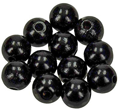EFCO 1401089 12 mm 30-Stück Holzperlen, Schwarz