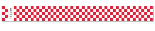 Lot of 500 Red Checkered Flag Wristbands Event Admission
