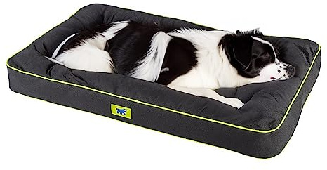FERPLAST Tappetino per Cani - Cuccia Ortopedica per Cani Grande - Materassino per Cani - Impermeabile e Antigraffio - Cuccia per Cani Morbida - Polo, 95 x 60 x h 8 CM, NERA