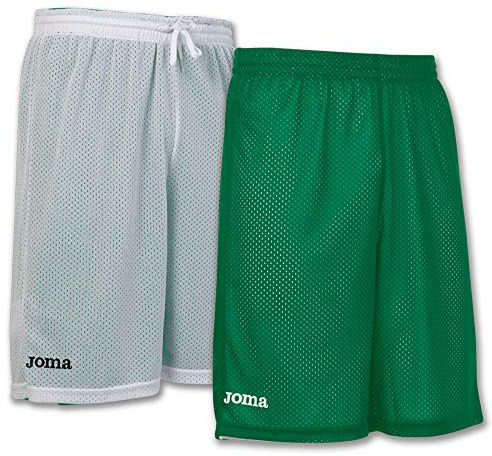 Joma Short Basket Reversible Rookie Verde-Blanco Pantalones Cortos, Hombres, Verde-Blanco-450, L