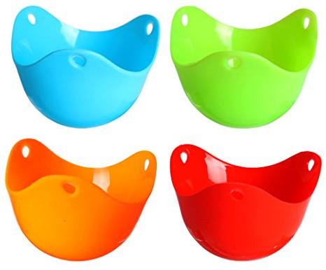 Andux Ei-Pochierer aus Silikon (Set mit 4 Stück) für perfekte Eier