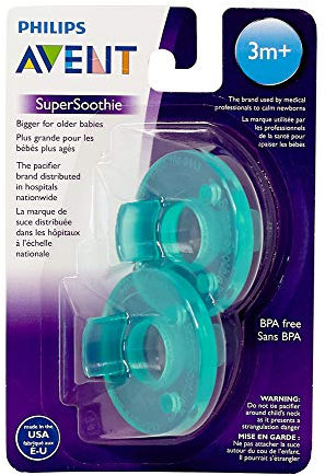 Avent Soothie Dummy Made in America Suitable from 3 Months – Green – Set of 2