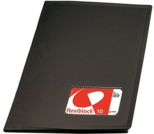 Grafoplas 39312010 – Mapp med 20 fodral med dubbel spiraler, Foolscap, svart