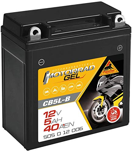 Panther GEL Batterie 12V 5Ah 40A YB5L-B Motorradbatterie 50512 Quad CB5L-B