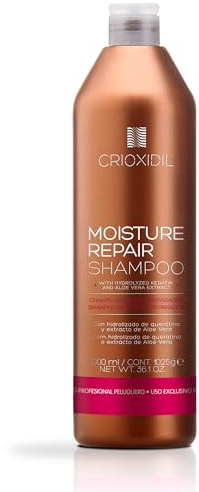 CRIOXIDIL - Shampooing hydratant et réparateur - 1000 ml - Avec extrait d'aloe vera et kératine - Hydratation profonde des cheveux - Répare et apporte de la brillance aux cheveux
