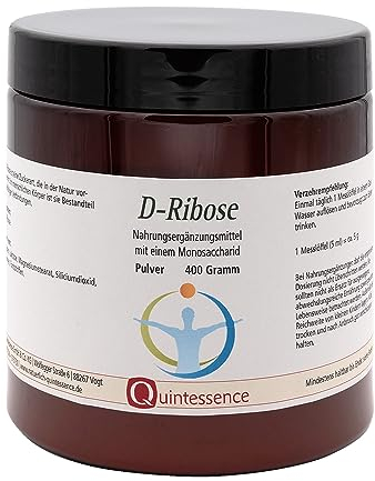 Quintessence D-Ribose Pulver 400g - Veganes & natürliches Nahrungsergänzungsmittel ohne Zusätze, Laktosefrei, Einfach in Wasser oder Saft mischen, Produziert in Österreich
