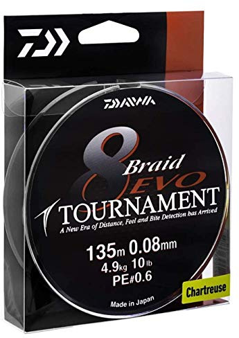 Daiwa Tournament 8 Braid EVO 0.14mm 10,2kg 135m dg Geflochtene Schnur