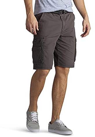 Lee Men's Dungarees New Belted Wyoming Cargo Short, Shiner, 34