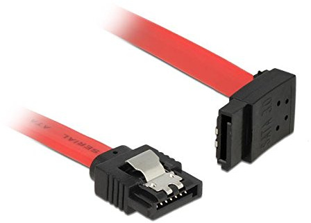 DeLOCK 83974 - Cable SATA de 7 pines macho a SATA macho de 7 pines, 0,5 m, color rojo