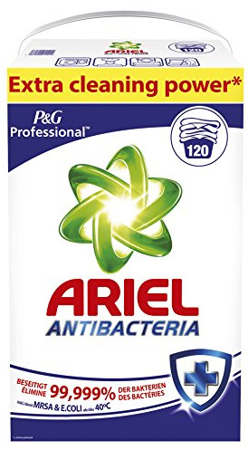 Ariel Professional – Detergente en polvo antibacteriano de gran potencia (7,8 kg, para 120 lavados)
