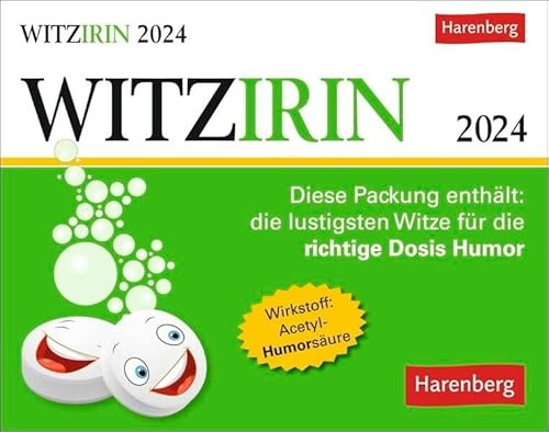 Witzirin Tagesabreißkalender 2024. Lachen ist die beste Medizin: Tägliche Witze in einem originellen Kalender in einer Tablettenschachtel. ... lustigsten Witze für die tägliche Dosis Humor