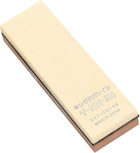 Pierre à Aiguiser Japonaise Double Face King KDS Grain #1000 / #6000 Affuteur Aiguiseur Couteaux Outils