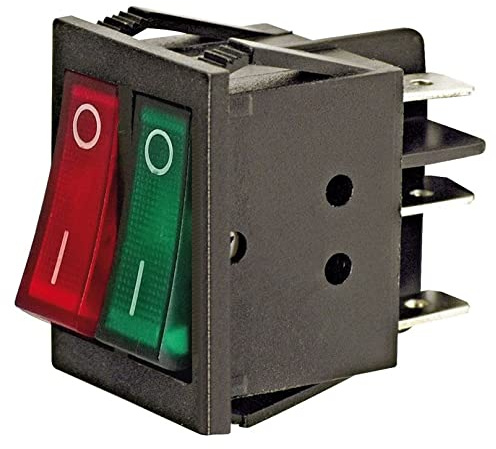 Double interrupteur Rouge/Vert à balance lumineuse