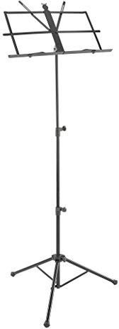 Stagg 22040 Notenständer mit Nylon-Verbindungsteilen (zusammenklapbar, Ablagehöhe: 52-123cm (20,5-48,5 Zoll), 3x Sektionen: 12/16/19mm, Rohrdurchmesser Beine: 16mm)
