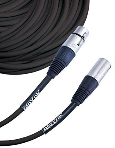 ploYnk Premium Male to Female 3 pin XLR Mic Cable Microphone Audio Cord - 150 FT Long: Black