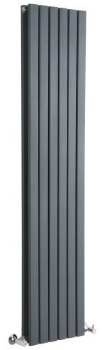 MILANO Anthracite Vertical Double Flat Panel Radiator 1600 x 354mm