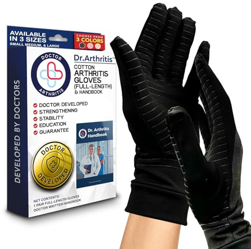 Guanti per Artrosi alle Mani Ideati da Medici – Tutore Mano a Compressione per Alleviare Intorpidimento, Gonfiore e Infiammazioni – Tutore Tunnel Carpale, Sindrome di Raynauds (1 Paio, Taglia XL)