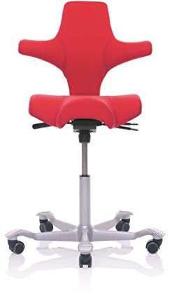 Drehstuhl HAG Capisco Bürostuhl 8106 Bezug XTREM Panama YS079 Rot - Ergonomisches gesundes sitzen