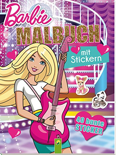 Barbie Malbuch mit Stickern: 40 bunte Sticker