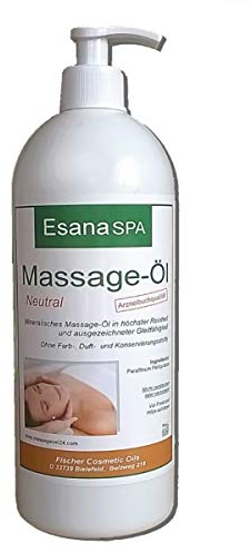 Esana SPA Massageöl neutral (1 Liter) für Wellness & Physiotherapie, med. Qualität DAB/Ph.Eur.