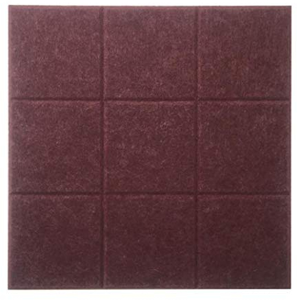 Ommda Pinnwände Quadratisch Memoboards Pinnwand Wand Filz DIY mit Klettverschluss für Büro 2 Stück,Rötlich-braun,30x30cm