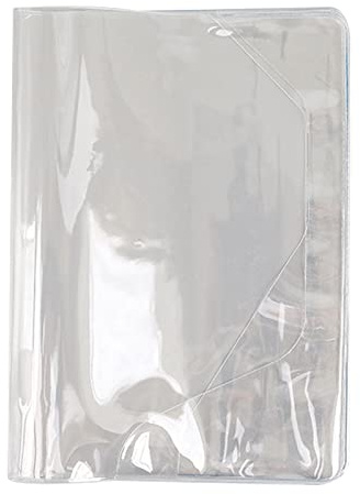 BYUTFA-Funda Transparente para Libros de PVC, Cubierta para Libros A6/A5, Carpeta para Cuaderno, Resistente al Agua, Apta para la mayoría de Carpetas Estilo Agenda, álbumes de Recortes