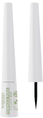 Deborah Milano - Eyeliner Precisione Formula Pura BIO, Alta Tollerabilità senza Parabeni, Finish Intenso a Lunga Tenuta No Transfer, Ultra-preciso e Delicato sugli Occhi, Nero, 2.5 ml