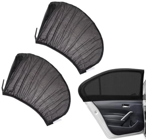 Tendine parasole auto bambini，accessori auto，parasole per auto,2 tendine parasole auto bambini nere, protezione UV per finestrini SUV e berline per Finestrini, Facili da Installare e Rimuovere