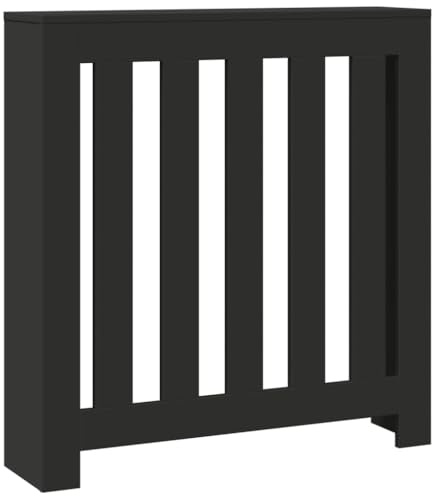 vidaXL Heizkörperverkleidung Schwarz 78x20x82 cm Holzwerkstoff