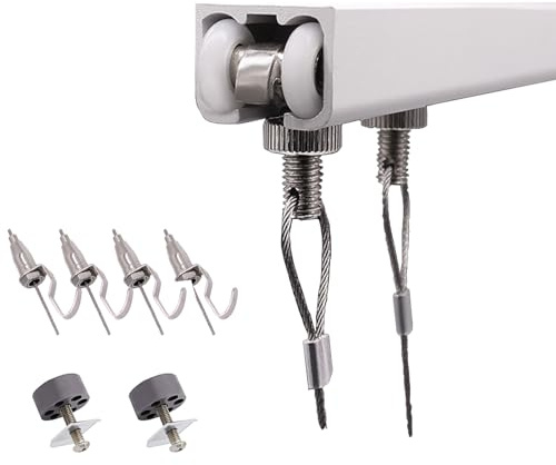 bilderschienen aufhängesystem 150 CM Längen Galerie-Geländer, Decke Wandbefestigung Werkzeugsatz Zum Aufhängen Von Bilderrahmen Für Wohnzimmer/Schlafzimmer/Esszimmer, Belastung 120kg(Ceiling mount,3.3
