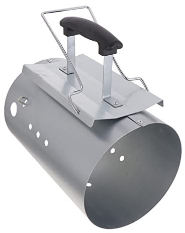 TOYANDONA Barile di Carbonio Punta Stufa Barbecue a Tamburo di Carbone Griglia Cucinando Canna di Accensione a Carbone Portatile Antipasto per Barbecue Zincato