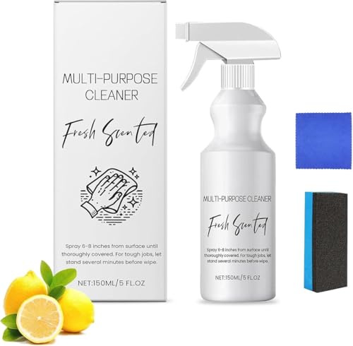 R & W - Limpiador multiusos, limpiador multiusos de ondas brasileñas, spray de limpieza multiusos sin enjuague, potente spray de limpieza de manchas de aceite de cocina, resultados rápidos, ahorro de