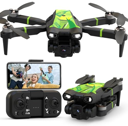 Morlyrctooy M18 Drohne Mini mit 1080P Kamera Bürstenlosem Motor RC Quadcopter für Anfänger und 2 Kameras Faltbares Drone
