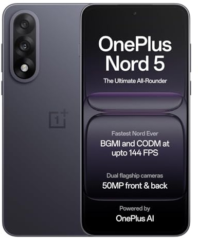 OnePlus Nord 5 5G Smartphone 12GB + 512GB Dual Sim 6.83 Screen 5200mAh Battery - Phantom Grey (2 Years Warranty)