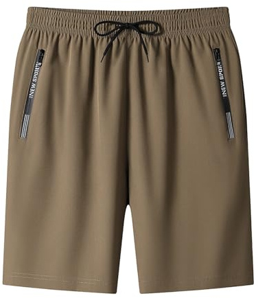 JISOUKIN Pantalones Cortos Deportivos Talla Grande para Hombre Running Hombre Pantalones Cortos con Bolsillos Entrenamiento y Gimnasio M-8XL