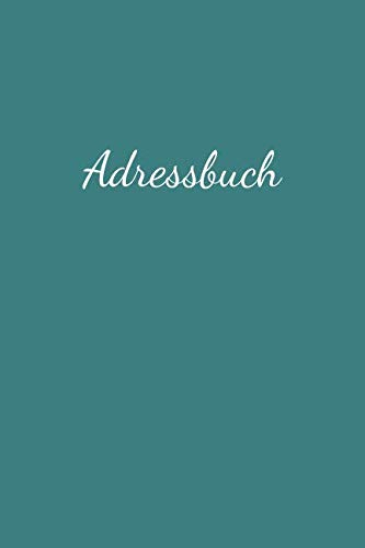 Adressbuch: Türkis Für Namen, Adresse, Geburtstagskalender, Email, Telefon, Notizen